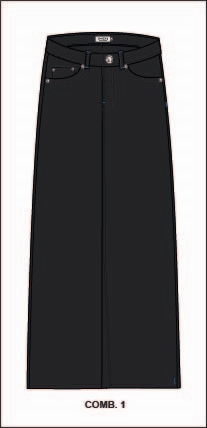 Hound pige nederdel "Maxi denim skirt" - Black